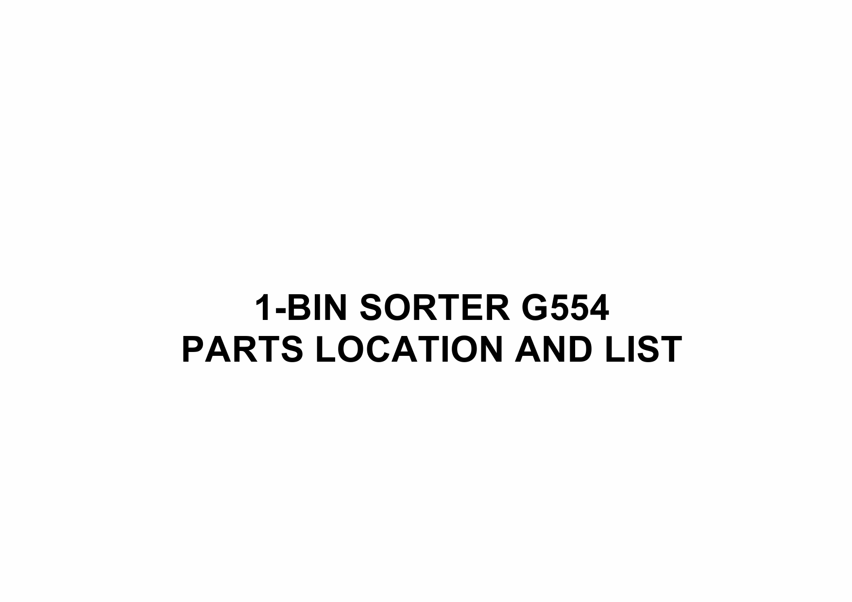 RICOH Options G554 1-BIN-SORTER Parts Catalog PDF download-1